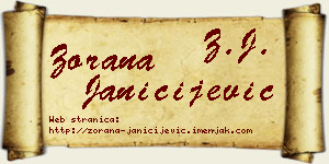 Zorana Janičijević vizit kartica